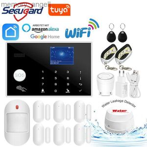 Systèmes d'alarme Système d'alarme intelligent WiFi GSM Tuya écran TFT RFID APP clavier tactile Kit d'alarme de sécurité anti-cambriolage à domicile YQ230926
