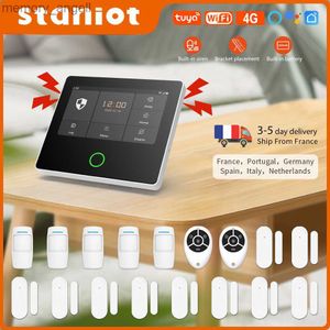 Alarm systems Staniot WiFi 4G Home Security System Wireless Security Protection Tuya Smart Home Alarm Sensors Built-in Siren Works with Alexa YQ230927