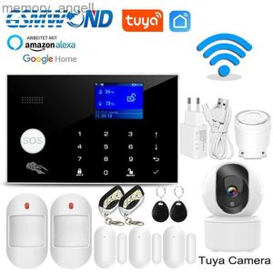 Systèmes d'alarme Tuya WiFi GSM Système d'alarme Smart Home Protection de sécurité ALARME TIMING DISARM DES VIE SMART APPLICATION ALEXA ASSISTANT YQ230927