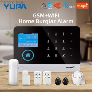 Systèmes d'alarme Tuya système d'alarme de sécurité à domicile sans fil Wifi GSM alarme interphone APP télécommande numérotation automatique avec IP Carema pour antivol YQ230927