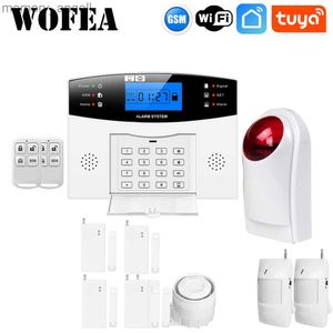 Systèmes d'alarme WiFi GSM système d'alarme Tuya maison intelligente écran LCD APP contrôle clavier maison antivol sécurité alarme soutien voix 11 langue YQ230926