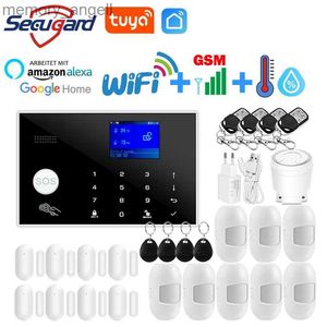 Alarm systems WiFi GSM Alarm System Tuya Smart Home TFT Screen RFID APP Touch Keyboard House Burglar Security Alarm Support Voice Switching YQ230927