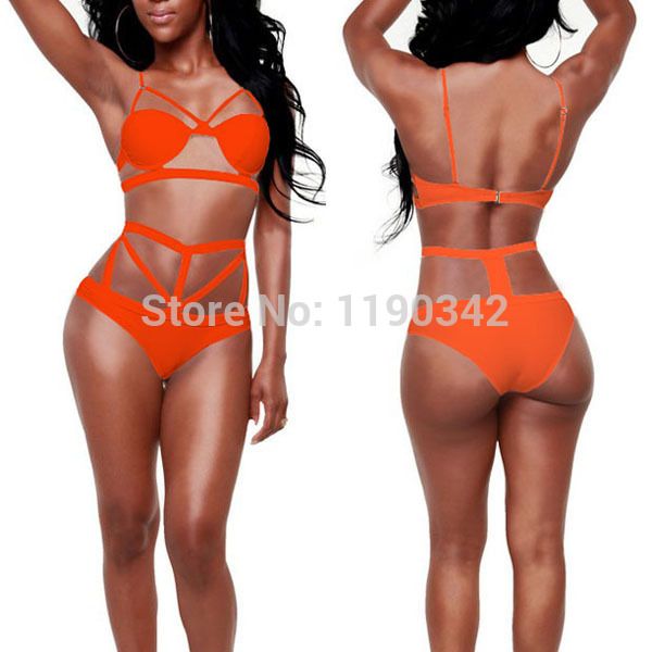 Wholesale-New Leotard Strappy High Waist Bikini Women Swimwear 2015 Sexy Tops Padded Push Up Bathing Suit Bodycon Bandage Swimsuit Biquini, Black
Wholesale-New Leotard Strappy High Waist Bikini Women Swimwear 2015 Sexy Tops Padded Push Up Bathing Suit Bodycon Bandage Swimsuit Biquini, Black