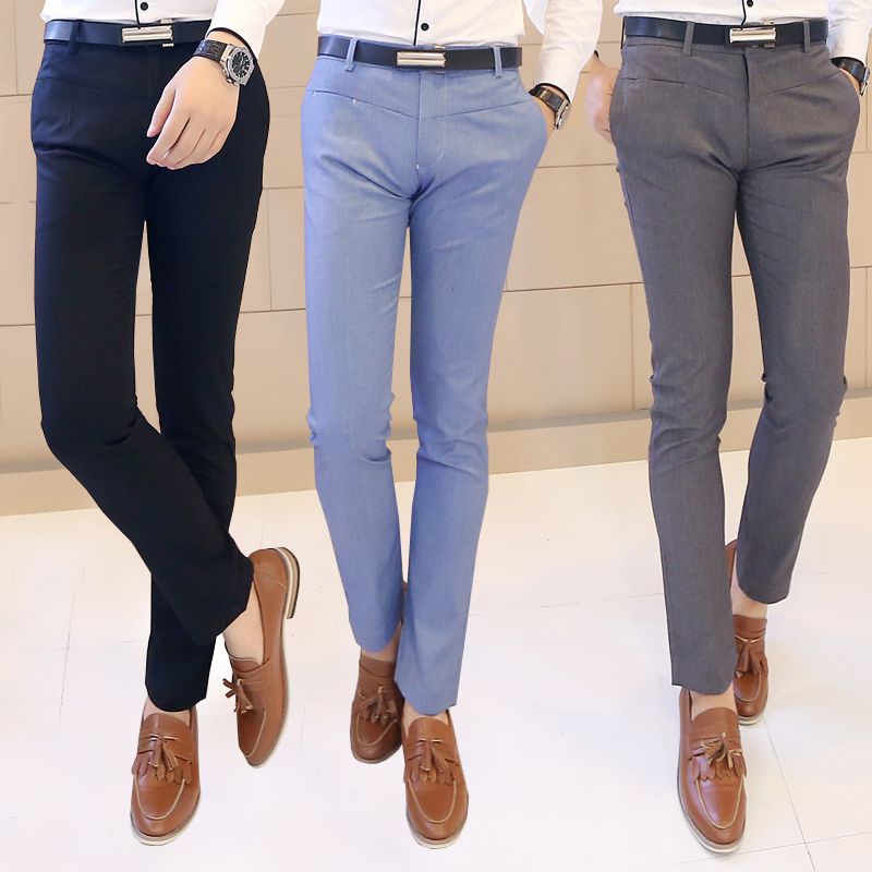 Shop by category Slim-fit pants or skinny jeans (when made of denim) have a snug fit through the legs and end in a small leg opening that can be anywhere from 9