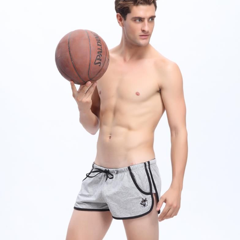 Wholesale-WJ high quality hot sports shorts men running shorts cotton breathable comfort shorts men with two pocket 2pcs/lot 1010-DK