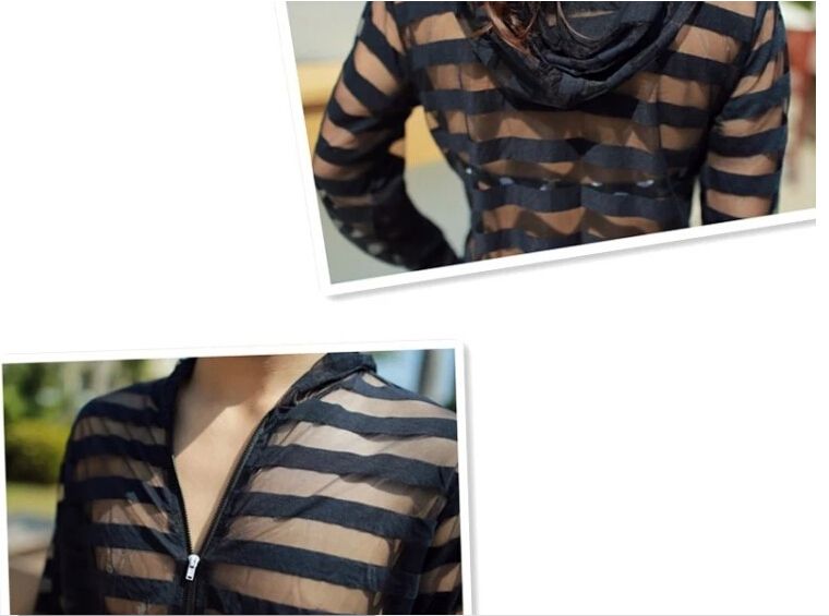 Wholesale-FASHION 2015 Slim spring autumn couples stripe loose cardigan bask clothes