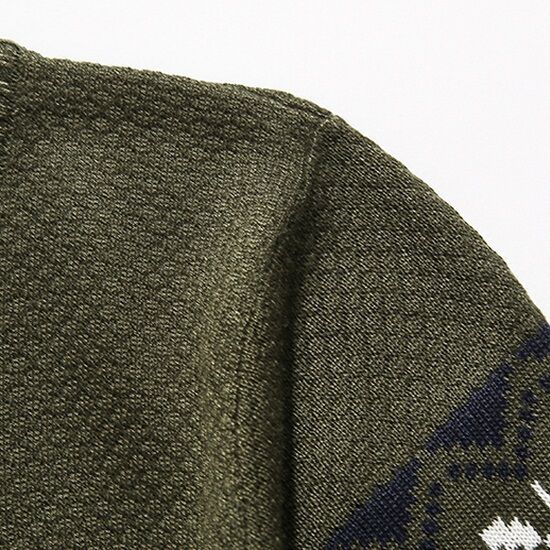 Wholesale-New and autumn men sweater fashion Christmas snowflakes fawns printed sweater casual slim fit pullover sweater men