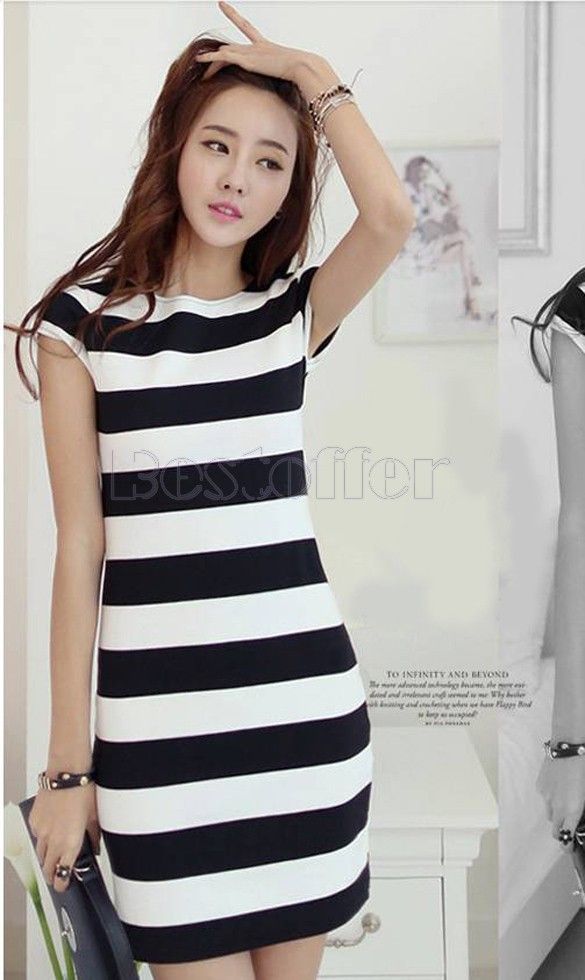 Wholesale-2015 new Sexy&amp;Club Women O-Neck backless black white Color Patchwork Package Hip bodycon Dress 31