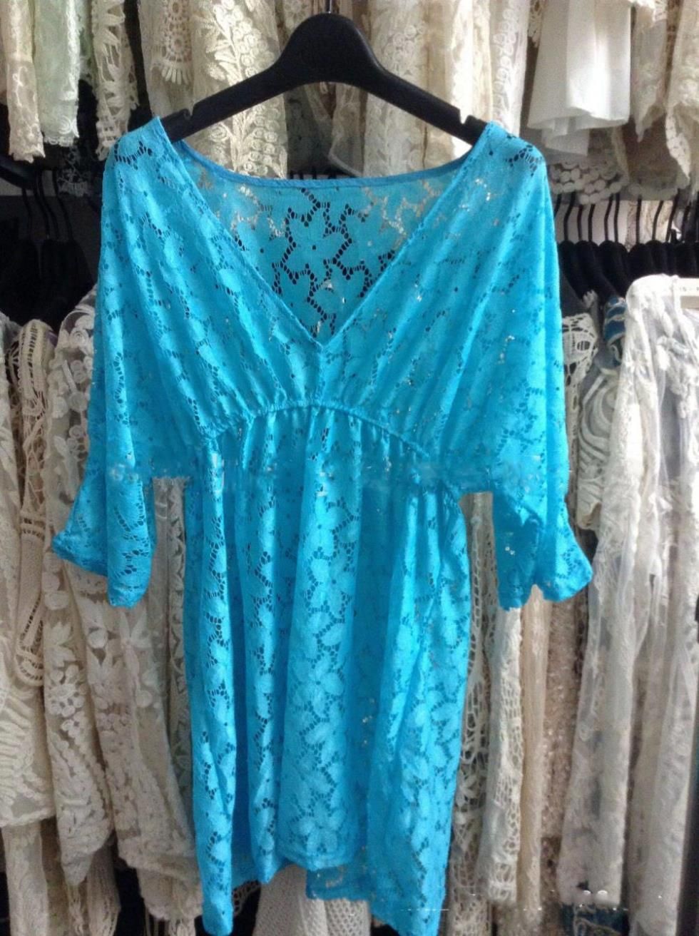 Wholesale-swimwear beach cover up summer dress 2015 Sexy lace swimwear cover ups pareo tunic dress as swimsuit bikini cover ups 0352