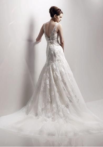 new-design-v-neck-wedding-dresses-a-line