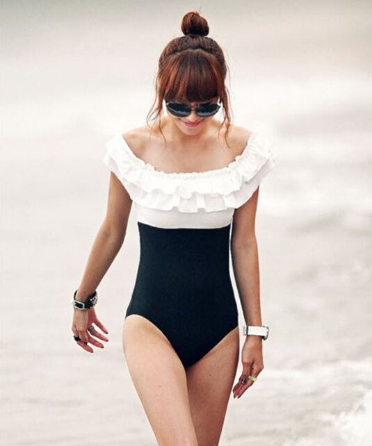 Wholesale-Hot Sale Super Sexy Ruffles Swimsuits Push Up Bandage Beach One Pieces Swimwear Women Swimsuit Trikini Bathing Monokini