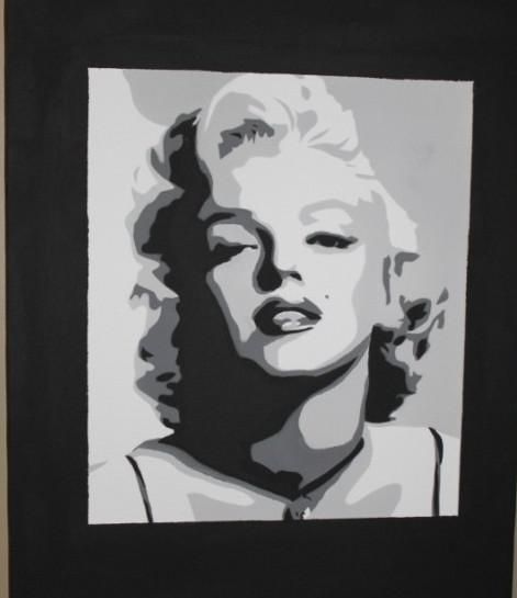 Marilyn Monroe pop art acrylic painting. canvas art