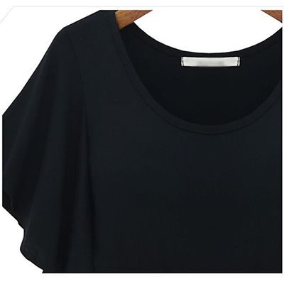 Wholesale-New Fashion Summer Vintage Ruffles Women Dress Pleated Chiffon Short Sleeve Dress Butterfly Sleeve Ankle-Length Dress Lady