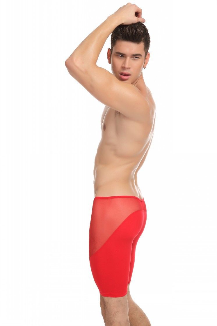 Wholesale-Fashion Mens Comfy Sexy See-Through Briefs Men Solid Color Shaping Pants Underwear Free Shipping JQK-319