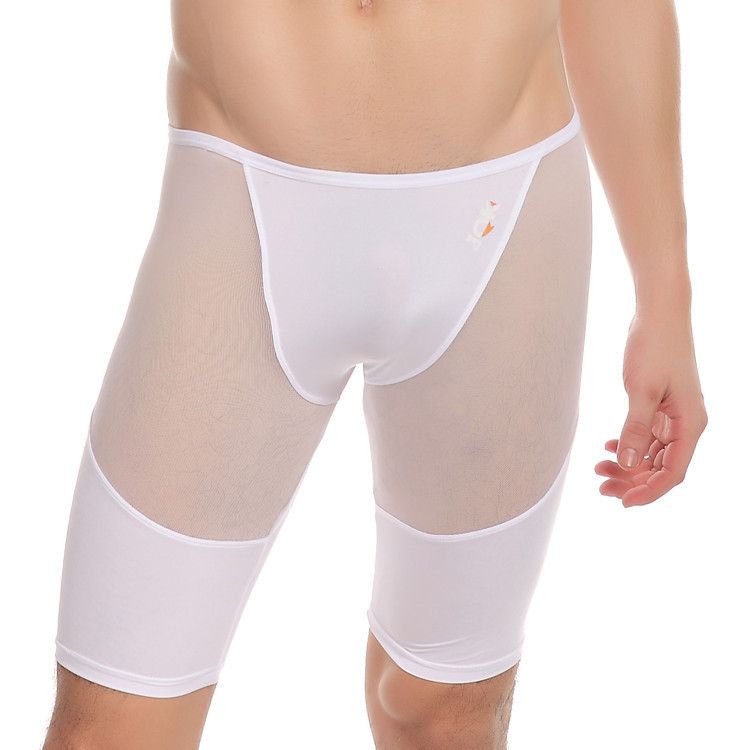 Wholesale-Fashion Mens Comfy Sexy See-Through Briefs Men Solid Color Shaping Pants Underwear Free Shipping JQK-319