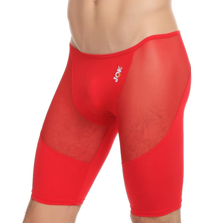 Wholesale-Fashion Mens Comfy Sexy See-Through Briefs Men Solid Color Shaping Pants Underwear Free Shipping JQK-319