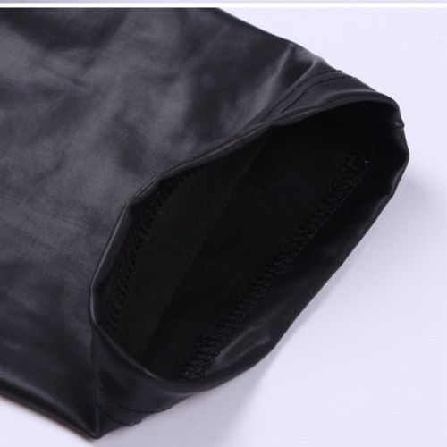 Wholesale-N2N Long Johns Mens Sexy Faux Leather Jockstrap Wrestling Singlet Pants U bulge Low Raise Show Brand Fashion Underwear Leggings