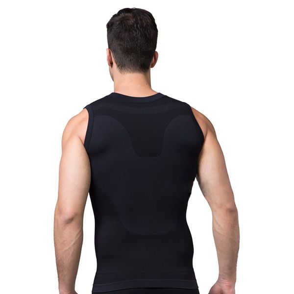 Wholesale-Men Slimming Body Shaper Vest Belly Tummy Waist Girdle Shirt Shapewear Underwear Free Shipping