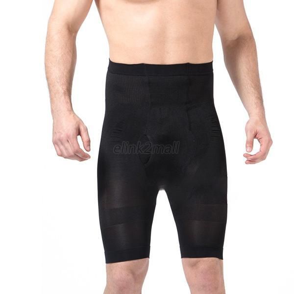 Wholesale-Men's Body Contour Shaper Slimming Shorts Mid Thigh Leg Pant Shapewear Underwear Free Shipping