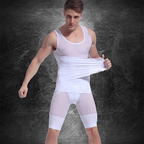 Wholesale-Free Shipping & Drop Shipping New Men Body Shaper Male Girdle Corset Compression Vest Shapewear Underwear M L HOT
