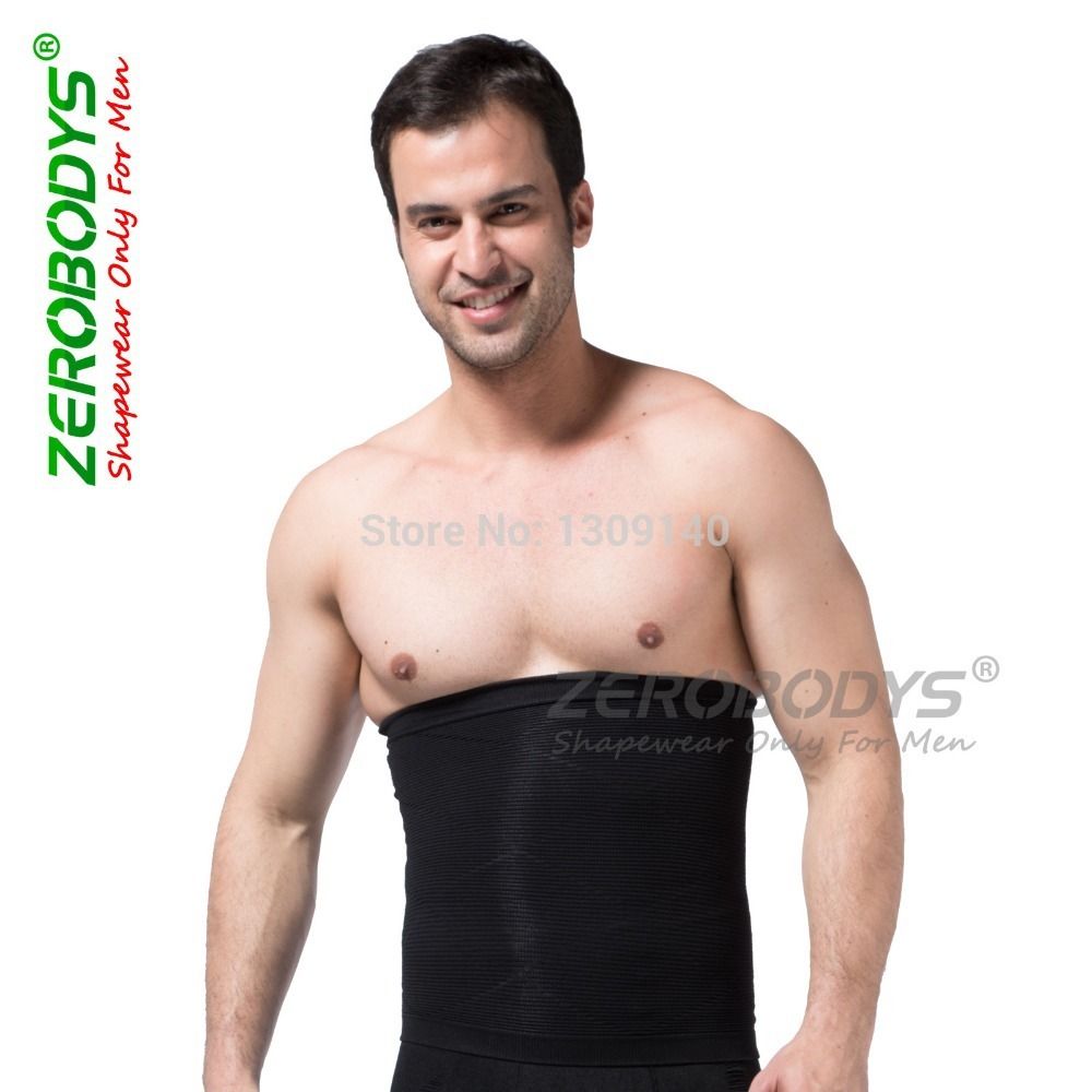 Wholesale-Men Waist Band Firm Shaper Slimming Girdle Belt Lose Weight Fat Burn Brand New Black Reduce Weight Shapewear B346