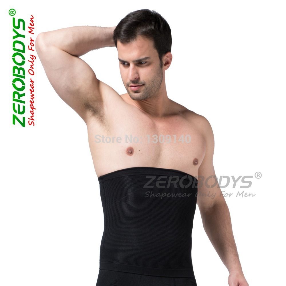 Wholesale-Men Waist Band Firm Shaper Slimming Girdle Belt Lose Weight Fat Burn Brand New Black Reduce Weight Shapewear B346