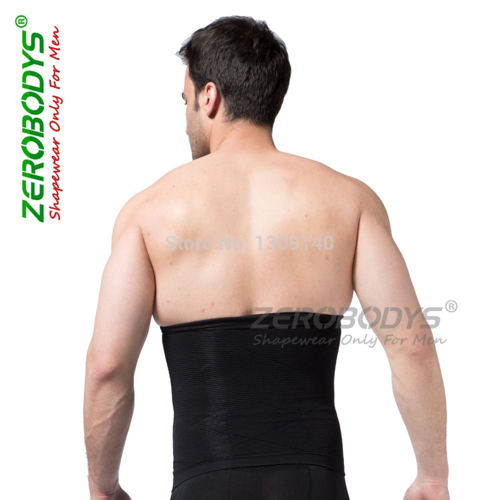 Wholesale-Men Waist Band Firm Shaper Slimming Girdle Belt Lose Weight Fat Burn Brand New Black Reduce Weight Shapewear B346