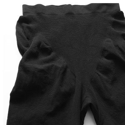 Wholesale-NEW MENS BLACK ELASTIC LOSS WEIGHT SLIMMING BODY CORSET SCULPTING SHAPER GYM THIN LONG PANTS BRIEFS SHAPEWEAR UNDERPANTS 10011