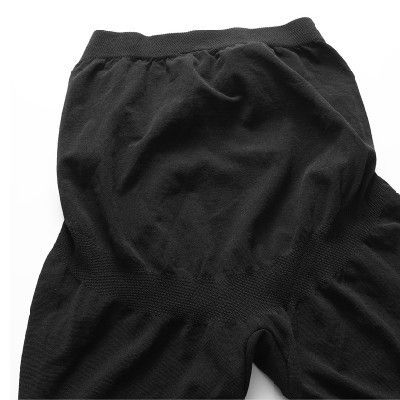 Wholesale-NEW MENS BLACK ELASTIC LOSS WEIGHT SLIMMING BODY CORSET SCULPTING SHAPER GYM THIN LONG PANTS BRIEFS SHAPEWEAR UNDERPANTS 10011