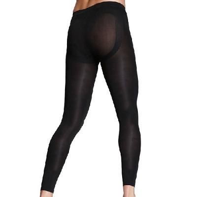 Wholesale-NEW MENS BLACK ELASTIC LOSS WEIGHT SLIMMING BODY CORSET SCULPTING SHAPER GYM THIN LONG PANTS BRIEFS SHAPEWEAR UNDERPANTS 10011