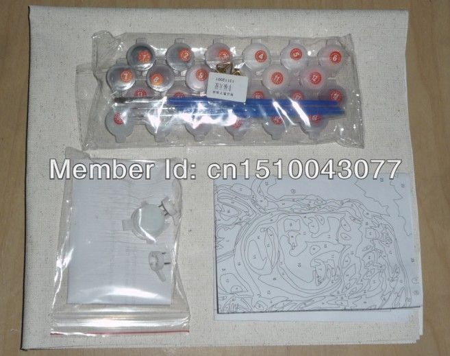 Wholesale-New DIY Acrylic Paint By Number Kit PBN Art Painting On Canvas Home Decal Frameless Portrait Painted beauties 16x20" 40x50cm