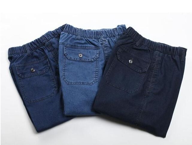 Wholesale-Hot selling high quality Jeans men, elastic waist jeans Vintage color fashionable casual jeans for men Men's jeans