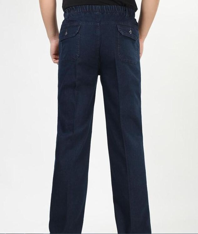 Wholesale-Hot selling high quality Jeans men, elastic waist jeans Vintage color fashionable casual jeans for men Men's jeans