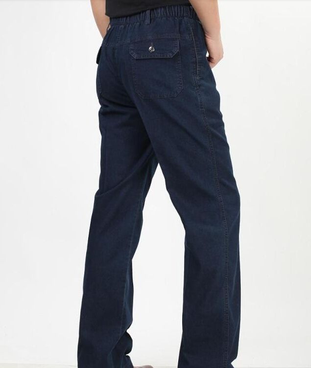 Wholesale-Hot selling high quality Jeans men, elastic waist jeans Vintage color fashionable casual jeans for men Men's jeans