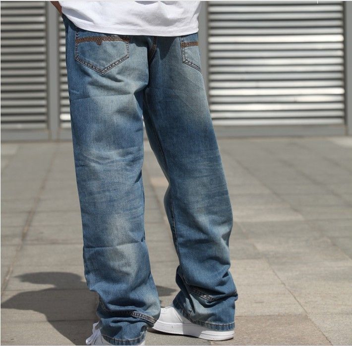 Wholesale-Men Jeans Hip Hop Loose jeans men fashion jeans rap trousers baggy Skateboard Jeans Dance pants Hip-Hop big size 30-42