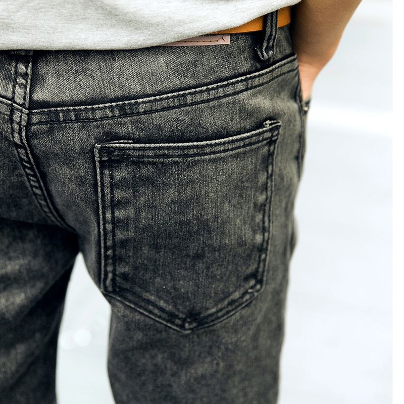 Wholesale-new men jeans snow washed skinny jeans men Slim feet designer casual denim pants