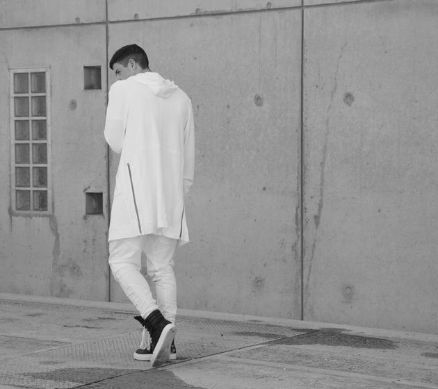 Wholesale-Long Black/White Side Zipper Man Hiphop Hip Hop Sweatshirt Hoodies Fashion Streetwear Men Women Swag Clothes Clothing Pyrex