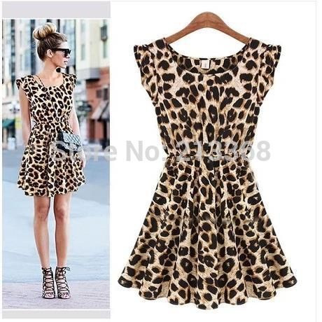 Wholesale-2015 Women' Sweater Elegant Classical Vintage Sleeveless Pinup Leopard Loose Casual summer Mini Print Dresses M L XL XXL
Wholesale-2015 Women' Sweater Elegant Classical Vintage Sleeveless Pinup Leopard Loose Casual summer Mini Print Dresses M L XL XXL