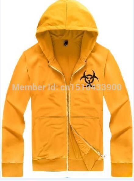 Wholesale- fashion Resident Evil umbrella Autumn couple fleece zip sweater coat male and female lovers theme clothes hooded sweater