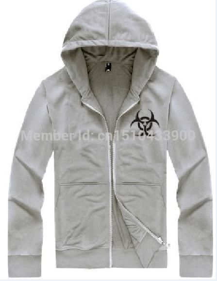 Wholesale- fashion Resident Evil umbrella Autumn couple fleece zip sweater coat male and female lovers theme clothes hooded sweater