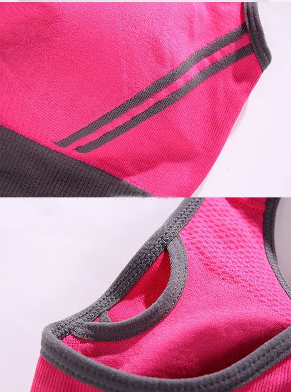 Wholesale-New Fashion Sexy Womens Lady Yoga Fitness Stretch Workout Tank Top Seamless Padded Sports Vest Bra Blouse Tanque