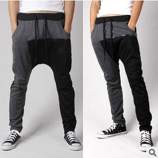 Wholesale-Mens Sweatpants New Arrival: Fashion Drop Crotch Pants Men Harem Pants Pantalon Joggers Jogging Pants Men Hip Hop Trousers