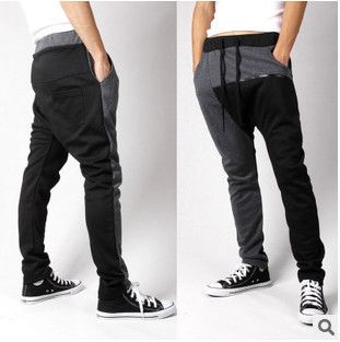 Wholesale-Mens Sweatpants New Arrival: Fashion Drop Crotch Pants Men Harem Pants Pantalon Joggers Jogging Pants Men Hip Hop Trousers
