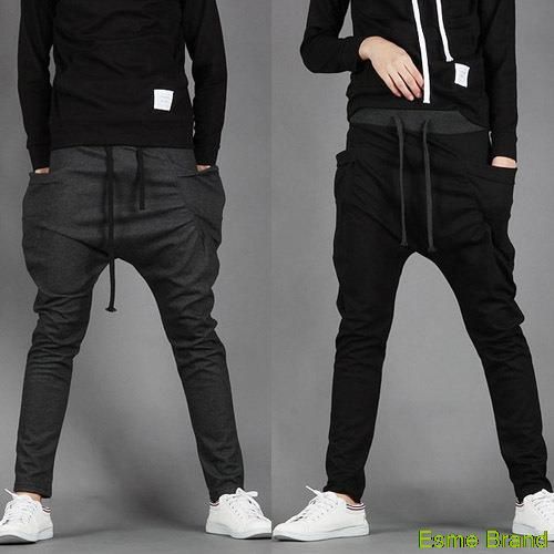 Wholesale-Sarouel baggy tapered Elastic waist drop crotch hip hop dance harem sweatpants casual pants parkour sports trousers for men