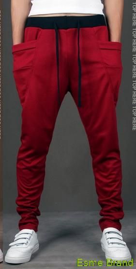 Wholesale-Sarouel baggy tapered Elastic waist drop crotch hip hop dance harem sweatpants casual pants parkour sports trousers for men