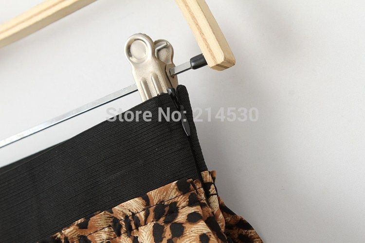 Wholesale-2015 new winter European style fashion women skirts leopard print tutu skirt Elastic waist big swing skirts umbrella skirt girls
