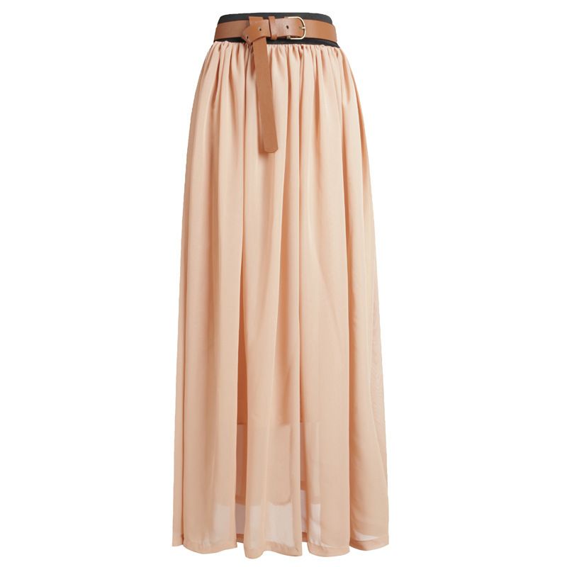 Wholesale-2015 Fashion Style Skirt New Women Sexy Chiffon Long Skirt High Quality 20 colors Nice design Boho Skirts M0079