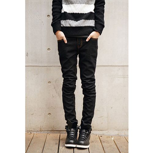 Wholesale-Pencil Jeans Men Spring Male Trousers Slim Fit Pencil Pants Boys Skinny Casual Male Fashion Ripped Mens Denim Jeans Man