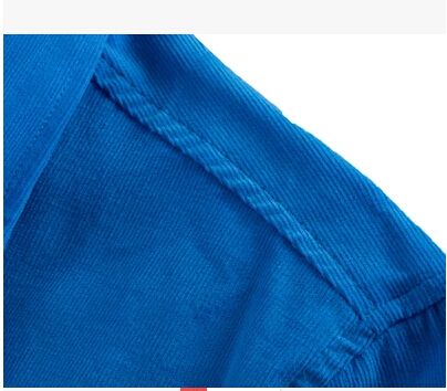 Wholesale- Men Long Sleeve Solid Color Cotton Corduroy Shirts Men's Fashion Slim fit Dress autunm winter warm Shirts Big size M-XXXL