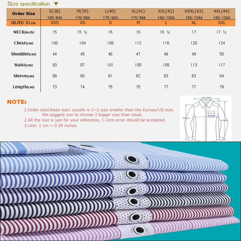 Wholesale-New High Quality Men Casual Slim Fit Shirt Cotton With Modal Long Sleeve Striped Mens Stylish Dress Shirts Free Shipping